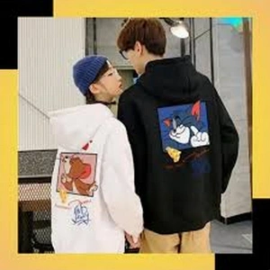 Beyaz Kapşonlu Sweatshirt Çift Sevgili Kombinleri Couple Clothing