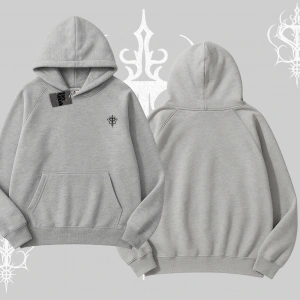 Beyaz Kapşonlu Sweatshirt Özel logolu