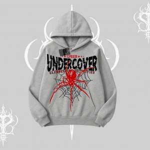 Beyaz Kapşonlu Sweatshirt Spider Undercover