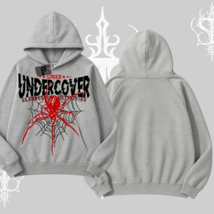 Beyaz Kapşonlu Sweatshirt Spider Undercover