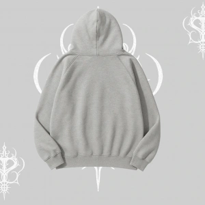 Beyaz Kapşonlu Sweatshirt Vampir Dış