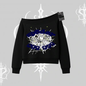 Beyaz Kayık Yaka Sweatshirt Sp55der