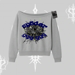 Beyaz Kayık Yaka Sweatshirt Sp55der