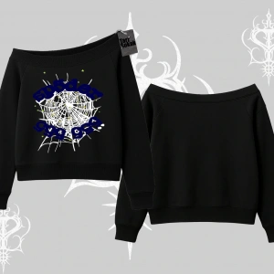 Beyaz Kayık Yaka Sweatshirt Sp55der