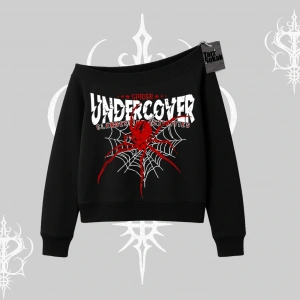 Beyaz Kayık Yaka Sweatshirt Spider Undercover