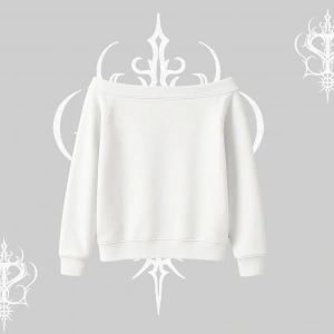 Beyaz Kayık Yaka Sweatshirt Spider Undercover