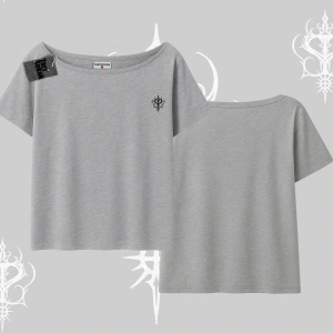 Beyaz Kayık yaka Tişört Özel logolu