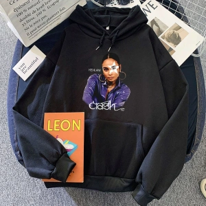 Beyaz kıcı Kehlani Crash Hoodies Grafik Elbise Sudaderas Para Mujer uKa