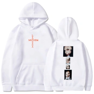 Beyaz kıcı Lady Gaga Mayhem Albümü Moda için Pol