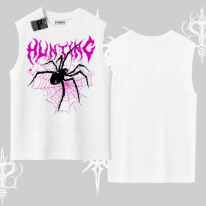 Beyaz Kolsuz Tişört Autumn Spider