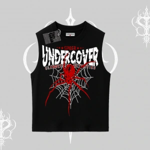 Beyaz Kolsuz Tişört Spider Undercover