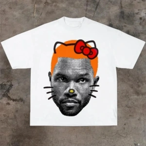 Beyaz Komik Baskılı Vintage Üstleri Hip Hop Streetweet Yaz