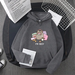 Beyaz Komik kedi kadın moda Kawaii