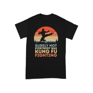 Beyaz Komik Kung Fu Retro Dövüş Sanatları Tasarım Güvenli Değil Herkes Kung Fu Dövüş