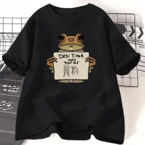 Beyaz Komik Kurbağa Dtmf Nedensel Debi Tirar Mas Fotoğrafları Baskılı O B