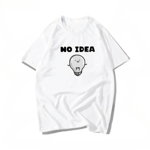 Beyaz Komik Sloganı Im Late for Work Mizah Vintage Japonya Kanji Hiçbir Fikir Baskılı T Sh