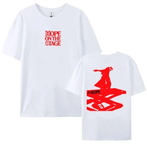 Beyaz Kore Şarkıcı J-Hope Sahnede Turu Unisex Sokak Grafik Hi