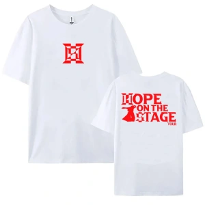 Beyaz Kore Şarkıcı J-Hope Sahnede Turu Unisex Sokak Grafik Hi