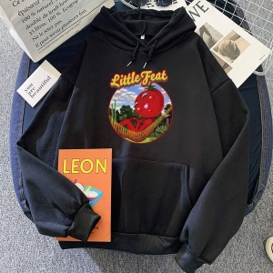 Beyaz Küçük Feat Domates Grafik Hoodies Moletom FemininoRahat Gotik Moda B