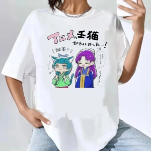 Beyaz Kusuriya Hiçbir Hitorigoto Maomao Kawaii Karikatür Tshirt Anime Este