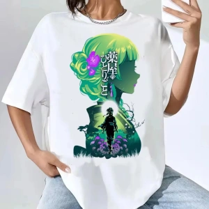 Beyaz Kusuriya Hiçbir Hitorigoto Maomao Kawaii Karikatür Tshirt Anime Este