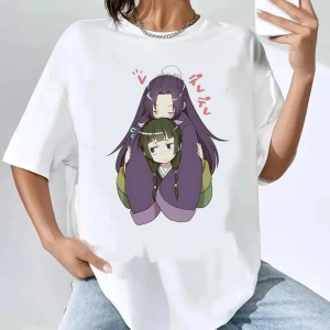 Beyaz Kusuriya Hiçbir Hitorigoto Maomao Kawaii Karikatür Tshirt Anime Este