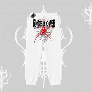 Beyaz Lastikli Eşofman Altı Spider Undercover