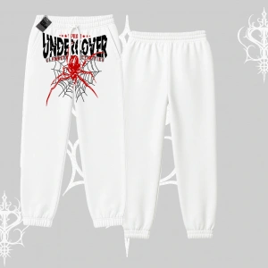 Beyaz Lastikli Eşofman Altı Spider Undercover