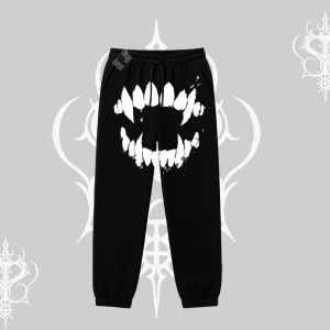 Beyaz Lastikli Eşofman Altı Vampir Dış