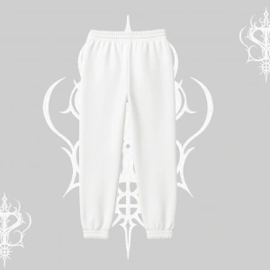 Beyaz Lastikli Eşofman Altı Vampir Dış