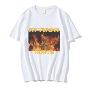 Beyaz Marka Tee Vintage Yaz Sokak Grafik