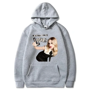 Beyaz Mckgrace Grace LOSER! Hoodie bahar sonbahar moda rahat T