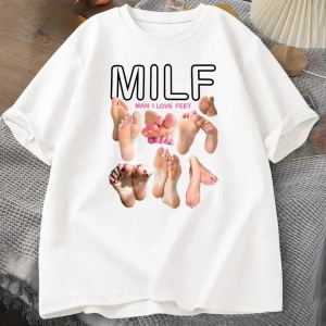 Beyaz MILF ayakları seviyorum komik grafik streetwear Haraj