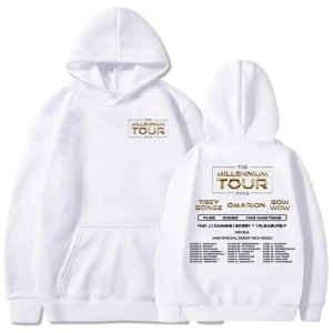 Beyaz Millennium Tour Grafik Funko Pop Moda SonbaharVintage Mole