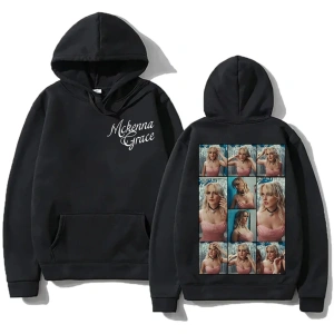 Beyaz moda Hoodies mck! Grace kaybeden! büyük boy i ile i