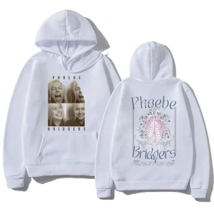 Beyaz Moda rahat Hoodies Phoebe bripocket Indie halk Unisex Hoody ile boy yönlü y