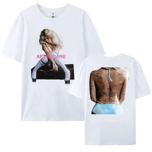 Beyaz Nessa Barrett Aftercare Albümü lu Tee Şarkıcı Grafik Tshirt lar/E