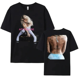 Beyaz Nessa Barrett Aftercare Albümü lu Tee Şarkıcı Grafik Tshirt lar/E