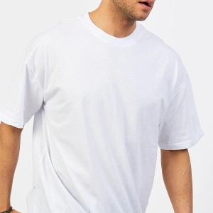 Beyaz Oversize Düz T-shirt