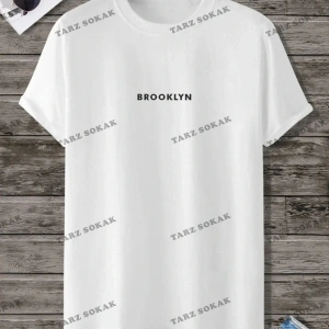 Beyaz Oversize Ön Baskılı