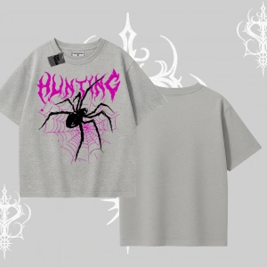 Beyaz Oversize Tişört Autumn Spider