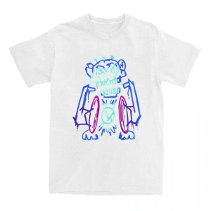 Beyaz Oyun Jinx Arcane leri Yaz O-Boyun Grafik Baskı Elbise Hip Hop Stre