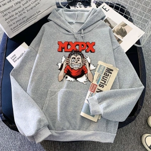 Beyaz Punk Rock Band MxPx Hoodies komik karikatür grafik Winter deras Hip Hop larerke