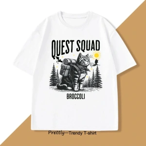 Beyaz Quest Squad Brokoli Grafik Vintage Dördüncü Kanat Merch Xaden Riorsonekşe