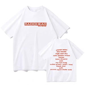 Beyaz Radiohead Müzik Grubu Baskı li Bahar /Er