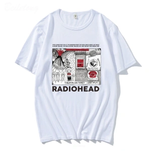 Beyaz Radiohead Vintage Hip Hop Rock Grubu Müzik Hayranları Komik Baskılar e