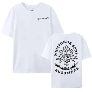 Beyaz RUSHMERE Albümü Grafik Halk Rock Grubu Mumford ve Sons Baskı leri Er