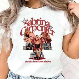 Beyaz Sabrina Marangoz Estetik Streetweed Grunge Kawaii Üniversitesi Hip Hop Tshirt A