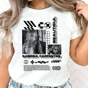Beyaz Sabrina Marangoz Estetik Streetweed Grunge Kawaii Üniversitesi Hip Hop Tshirt A