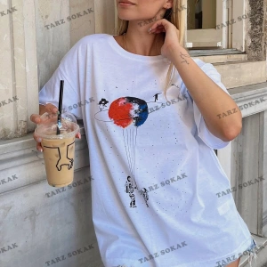 Beyaz Satürn Baskili